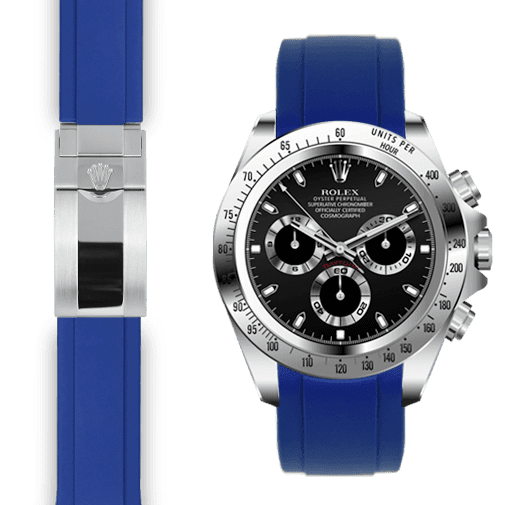 Curved End Rubber Strap for Rolex Daytona Watch Everest United